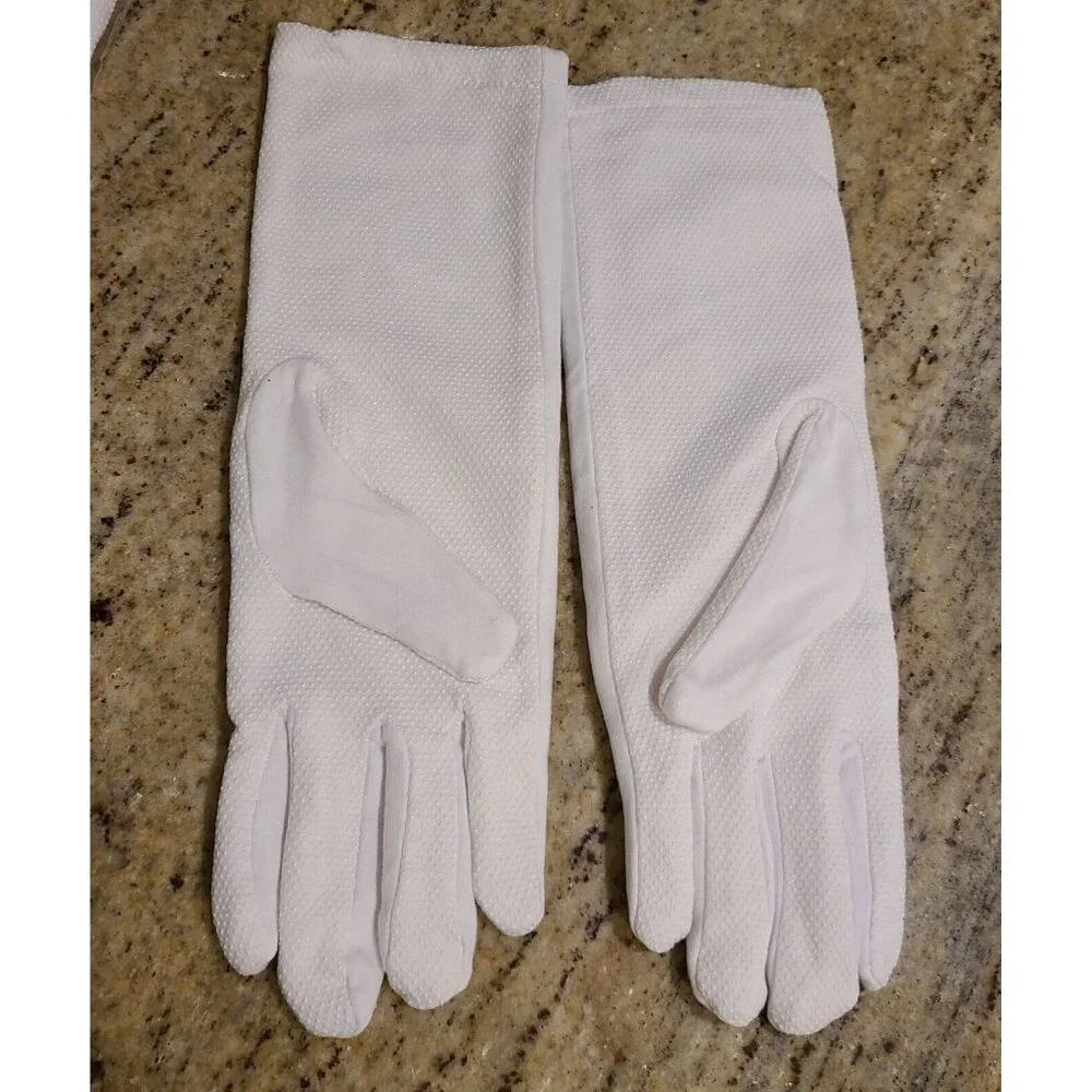 2 Pair New! Womens Size L/XL White Stretch Grip Lined Costume Uniform Gloves